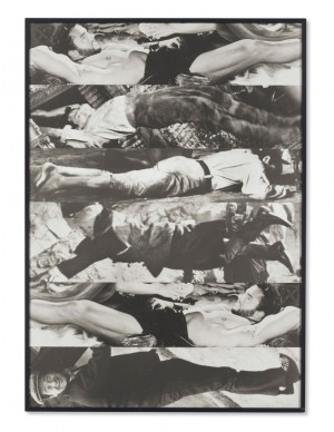 John Baldessari - Horizontal Men (With One Luxuriating), 1984, six gelatin silver prints mounted on board in artist&#039;s frame