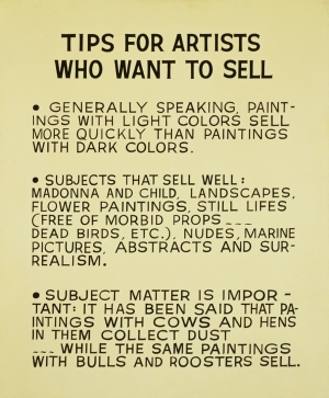 John Baldessari - Tips for Artists Who Want to Sell, 1966-68, acrylic on canvas