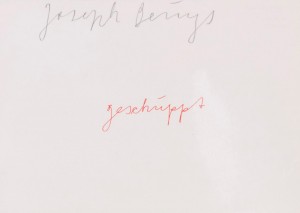 Joseph Beuys - geschuppt, 1973, offset on cardstock, stamps reproduced