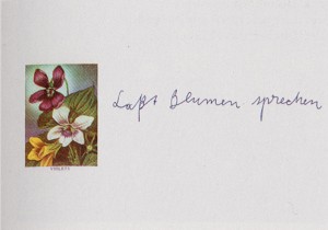 Joseph Beuys - Laßt Blumen sprechen, 1974, offset on cardstock, stamps reproduced