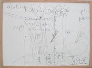 Joseph Beuys - Minneapolis-Fragmente, 1977, lithograph on wove and pencil, stamped