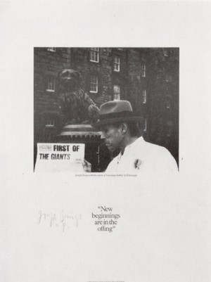 Joseph Beuys - New Beginnings Are in the Offing, 1981, offset on cardstock