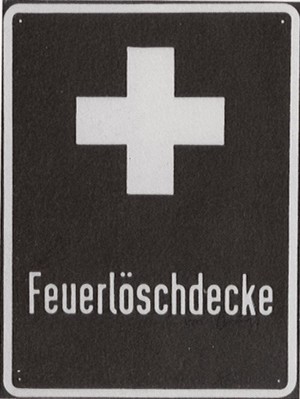 Joseph Beuys - nicht von Joyce, 1984, metal sign with handwritten addition