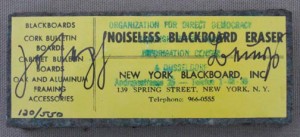 Joseph Beuys - Noiseless Blackboard Eraser, 1974, felt blackboard eraser, stamped