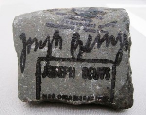 Joseph Beuys - Pflasterstein, 1975, basalt, stamped