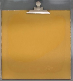 Joseph Beuys - Phosphor-Kreuzschlitten, 1972, phosphorus between vinyl sheets with metal clamp