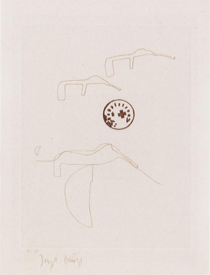 Joseph Beuys - Suite Schwurhand: Eiszeittiere, 1980, lithograph on white Arches wove