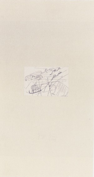 Joseph Beuys - Nordpol aus der Suite Tränen, 1985, etching on thin paper laid down on gray wove