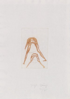 Joseph Beuys - Petticoat aus der Suite Tränen, 1985, color etching on white wove