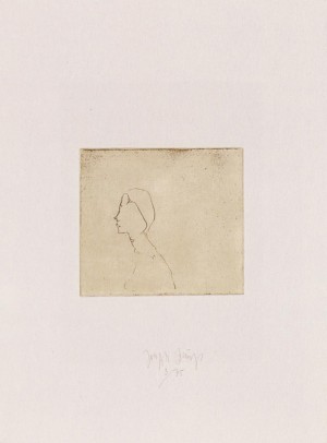 Joseph Beuys - Suite Zirkulationszeit: Kopf H.B., 1982, etching on white wove