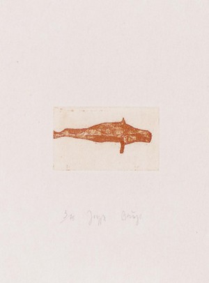 Joseph Beuys - Suite Zirkulationszeit: Meerengel Robbe 1, 1982, etching on white wove