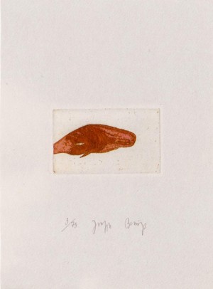 Joseph Beuys - Suite Zirkulationszeit: Meerengel Sperm-Wal, 1982, etching and aquatint on white wove