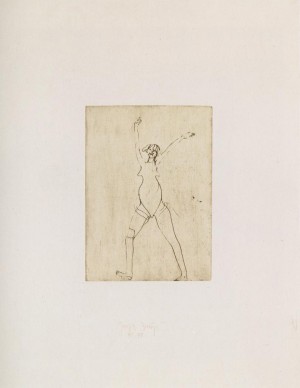 Joseph Beuys - Suite Zirkulationszeit: o.T. [Mädchen], 1982, etching on white wove