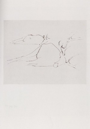 Joseph Beuys - Suite Zirkulationszeit: tote Hirsche, 1982, etching on white wove