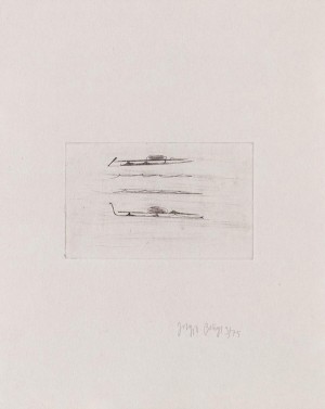 Joseph Beuys - Suite Zirkulationszeit: Urschlitten 1, 1982, etching and drypoint on white wove