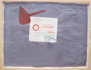 Joseph Beuys - Vorwärts, 1977, packing paper with silkscreen, stamped