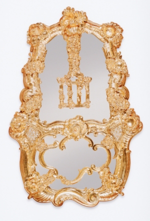 Jeff Koons - Wishing Well, 1988, gilded wood and mirror