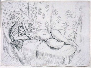 Henri Matisse - Nu Couché, circa 1922-23, pen and ink on paper
