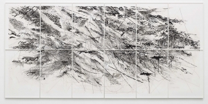 Julie Mehretu - Auguries, 2010, 12 panel aquatint with spit bite (from 48 plates)