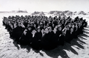 Shirin Neshat - Rapture, 1999, two-channel video/audio installation, 16mm film transferred to video