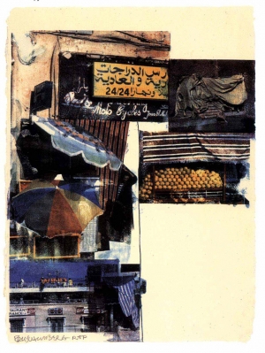 Robert Rauschenberg - Flaps (Marrakitch), 2000, screenprint on paper