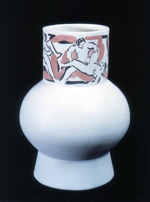 George Schneeman - Ceramic vase with erotic figures, 1980-81