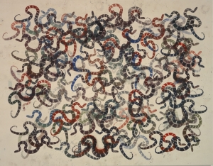 Philip Taaffe - California King Snake (Ringed Phase), 1997, mixed media on canvas