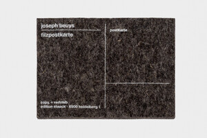 Joseph Beuys - Filzpostkarte, 1985, silkscreen on felt