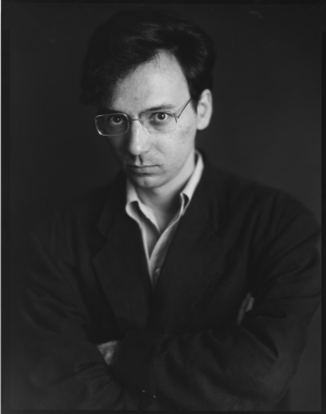 Timothy Greenfield‐Sanders - Portrait of Peter Halley, 1986, black and white photograph