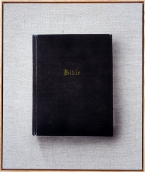 Ed Ruscha - Bible, 2002, acrylic on raw linen