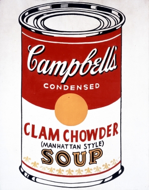 Andy Warhol - Campbell&#039;s Soup Can (Clam Chowder - Manhattan Style) [Ferus Type], 1962