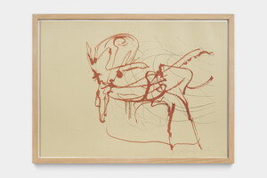 Joseph Beuys - ohne Titel, aus dem Portfolio Spur I, 1974, one lithograph on grayish-green wove in portfolio of nine