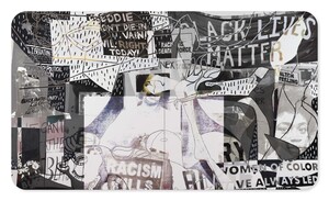 Mickalene Thomas - The Charnel House (Resist #5), 2021, Rhinestones, acrylic, and oil paint on canvas mounted on wood panel