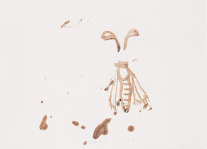 Joseph Beuys - ohne Titel, aus dem Portfolio Spur I (Untitled, from the Portfolio Trace I (nine lithographs)), 1974, lithograph on white Rives Couronne paper
