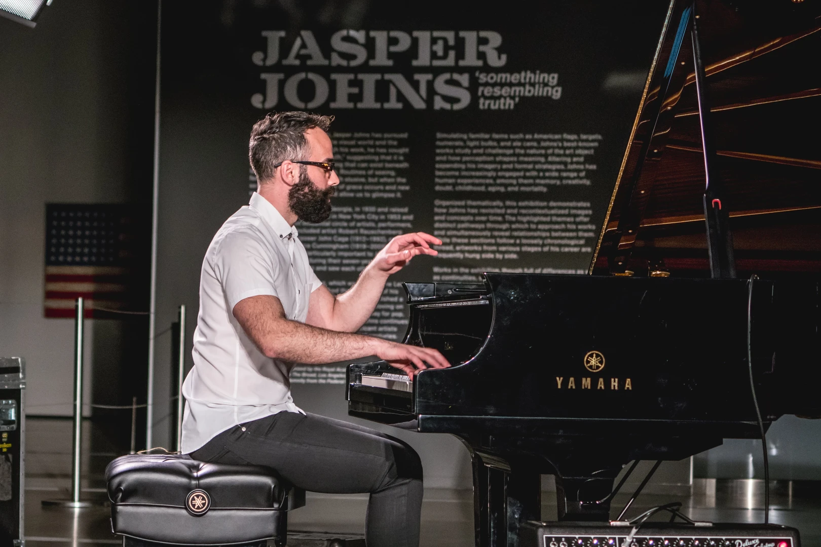 man playing piano